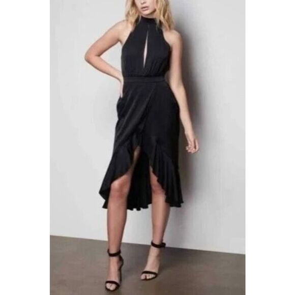 Good American Midi Ruffle Dress - Picture 1 of 10